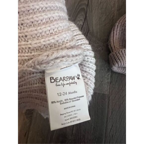 BEARPAW Baby Girls' 2-Pack Knit Hats - pink, 12 -24 months - Picture 4 of 6